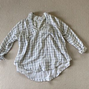 Free people hooded tunic plaid